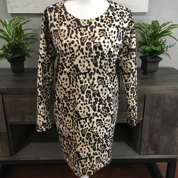 zara trf leopard dress